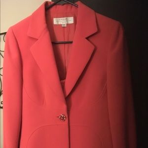 Tahari coral spring skirt set